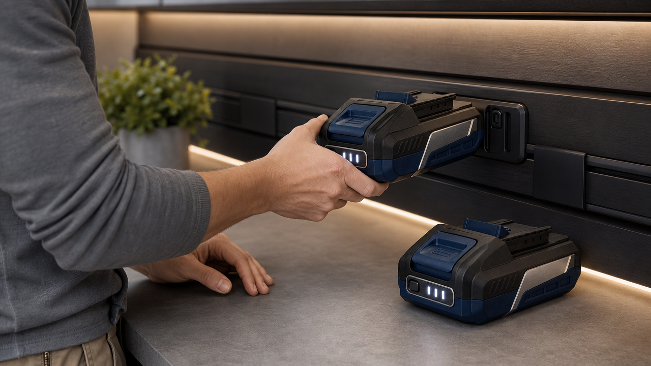 KOVA 20V PowerPack 4.0Ah Battery 2-Pack in use