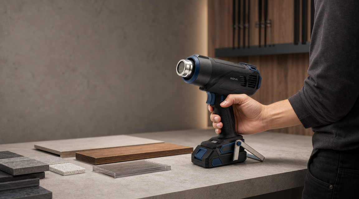 KOVA 20V Cordless Compact Heat Gun in use